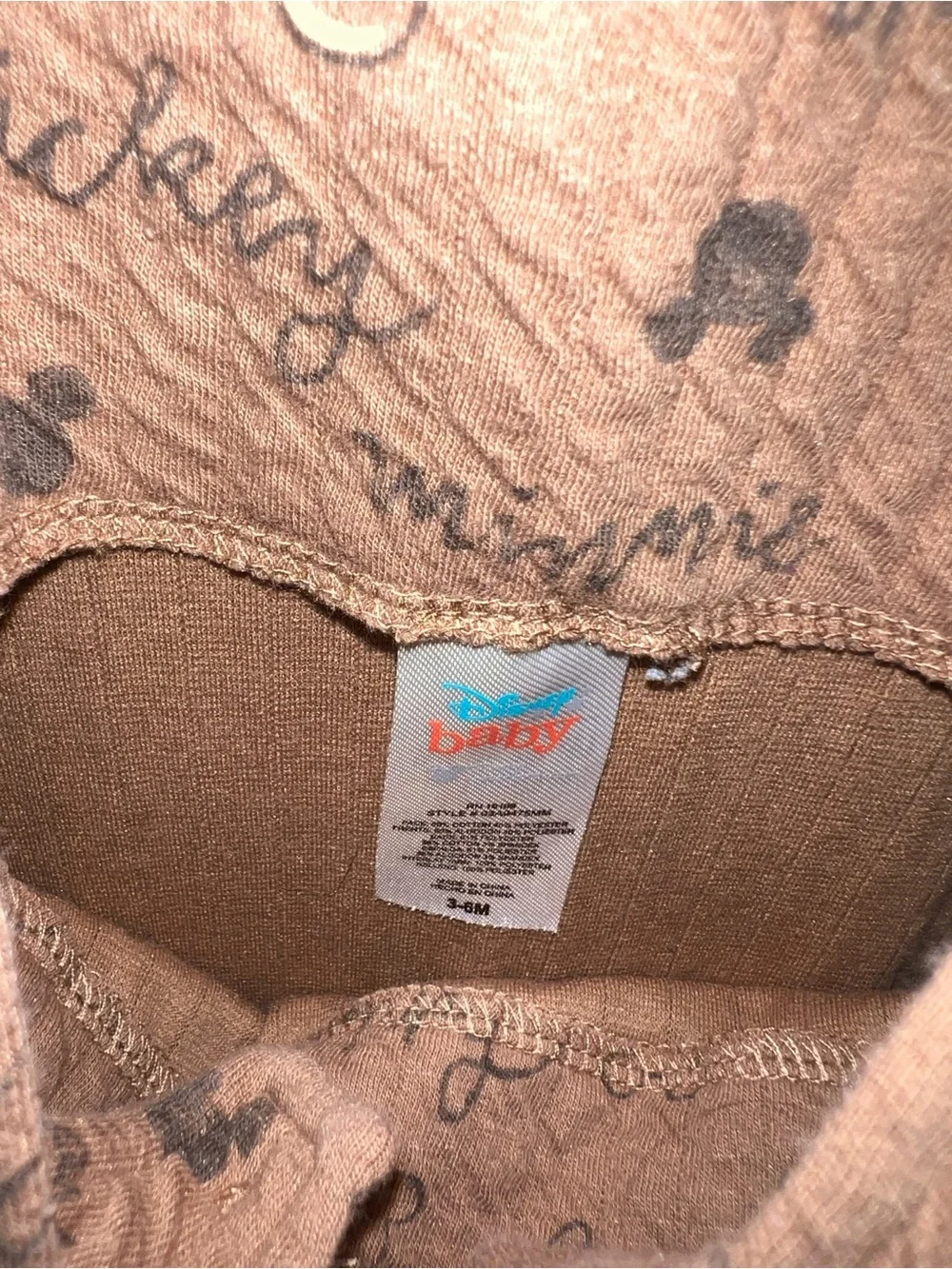 Disney Brown Mickey & Minnie Knit Overalls